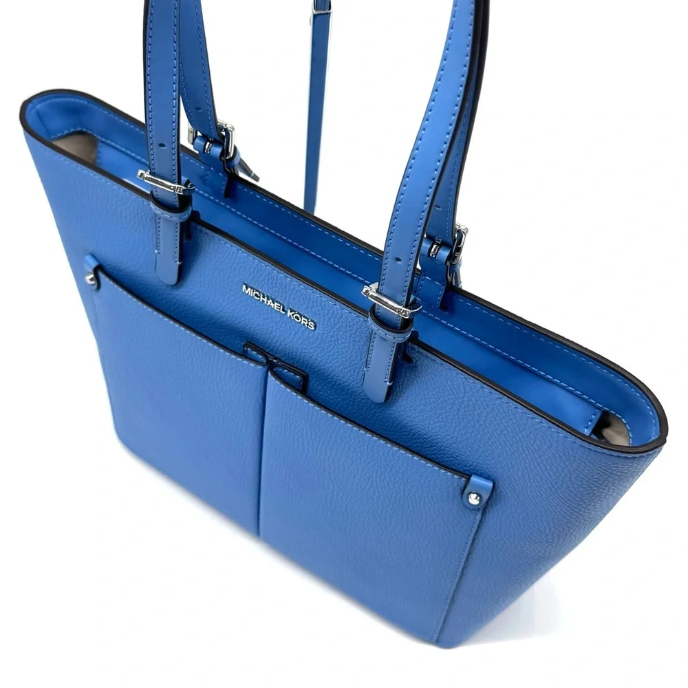 Michael Kors Jet Set Medium Pocket Tote Bag South Pacific Blue